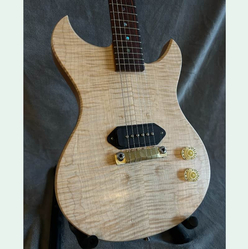 96 art Solid Body Set Neck Doublecut Jr Mahogany and Maple Guitar - Custom Handmade image 1