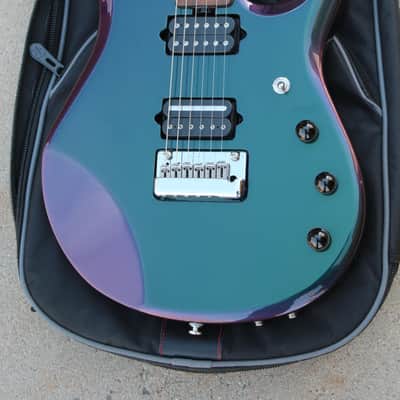 2015 Ernie Ball Music Man JP6 John Petrucci Signature Mystic Dream Guitar Fully Loaded Piezo image 1