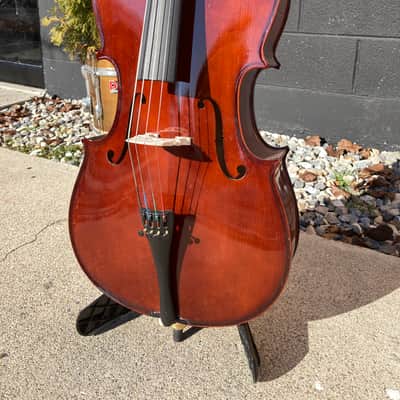 Palatino VC-450 Allegro Solid Hand-Carved Spruce Top, 1/4 Size Cello w/ Gigbag & Bow image 2