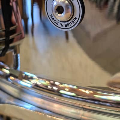 British Drum Company BLUEBIRD 6x14" Snare, Chrome over Brass image 3
