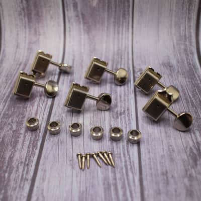 RARE Vintage Gotoh Fender MIJ Tuners (6) 2000 - Nickel with Ferrules Bushings and Screws image 1