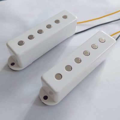White Guitar Single Coil Jaguar Style Pickups Set image 2