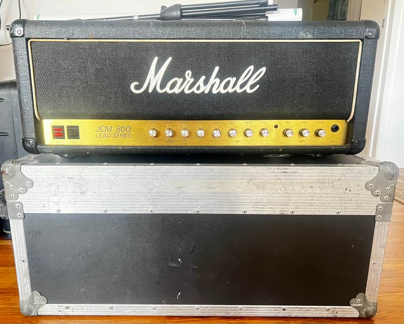 Marshall JCM 800 Lead Series Model 2205 2-Channel 50-Watt Head w/6550s + Road Case image 1