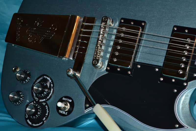 Epiphone SG Custom Pelham Blue with Maestro Tremolo | Reverb