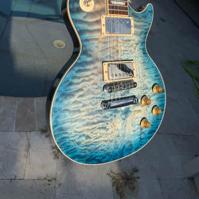 2018 Gibson Les Paul Standard Premium Quilt Ocean Water Perimeter AAA + OHSC image 18
