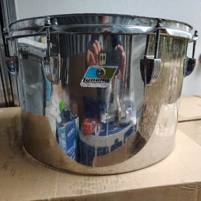 Ludwig 16"(Diameter)x 10(Depth) Stainless Steel Tom 1970's - Stainless Steel image 1