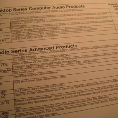 Lexicon Products Price Sheet Brochure from 1999 image 7