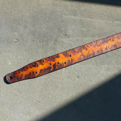 burnyblack distressed leather guitar strap - big dipper vintage/brown image 14