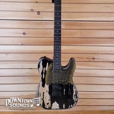 Homebrew "Fender" Telecaster Style Electric Guitar - Black Tiger Stripe Relic, 7lbs 5oz image 2