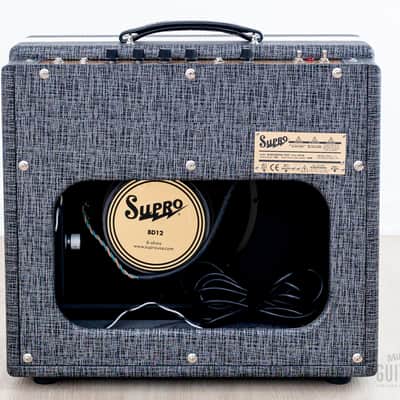 2016 Supro Black Magick 1695T 1x12 Tube Combo Amp w/ Dr Z Brake Lite Attenuator, Ftsw image 8