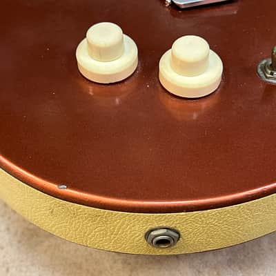 Vintage 1956 Danelectro U2 Electric Guitar Copper w original TWEED case image 4