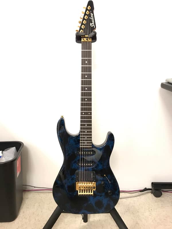 Shadow S110 1991 Blue Thunder Electric Guitar Floyd Rose RARE image 1
