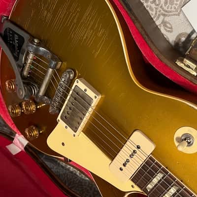 Gibson Custom Shop Murphy Lab Sergio Vallin '55 Les Paul Goldtop with Bigsby 2022 - 2024 - Aged Gold image 4