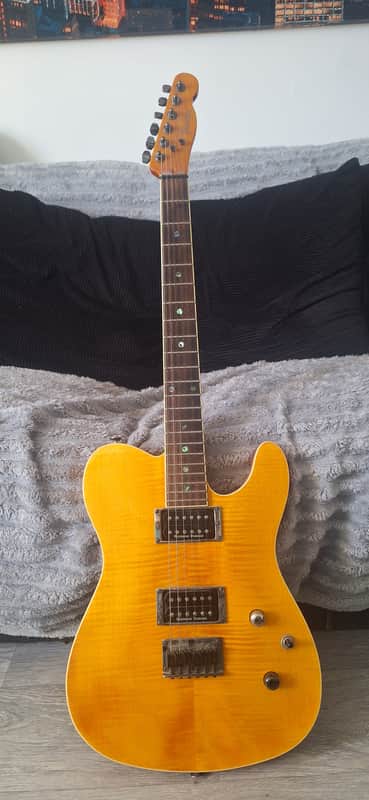 Fender Special Edition Custom Telecaster FMT HH with Laurel Fretboard 2019 - Present - Amber image 1