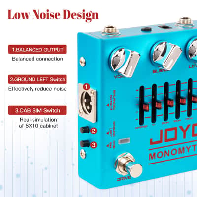 JOYO R-26 MONOMYTH Bass Preamp Effect Pedal Overdrive Channel with 6 Band-graphic EQ, (Price includes the import duty for US buyer) image 4