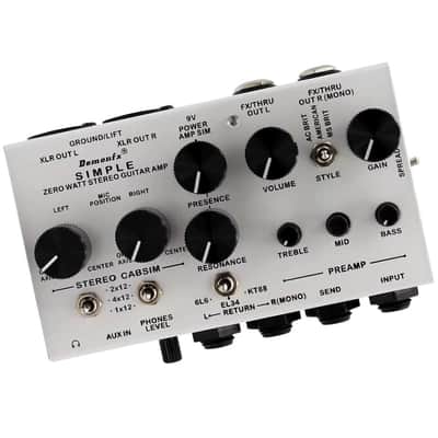 Demonfx SIMPLE DI Box Effect Pedal Preamp Simulator Power Amp Simplifier Pedal Stereo Cab Sim for Electric Guitar