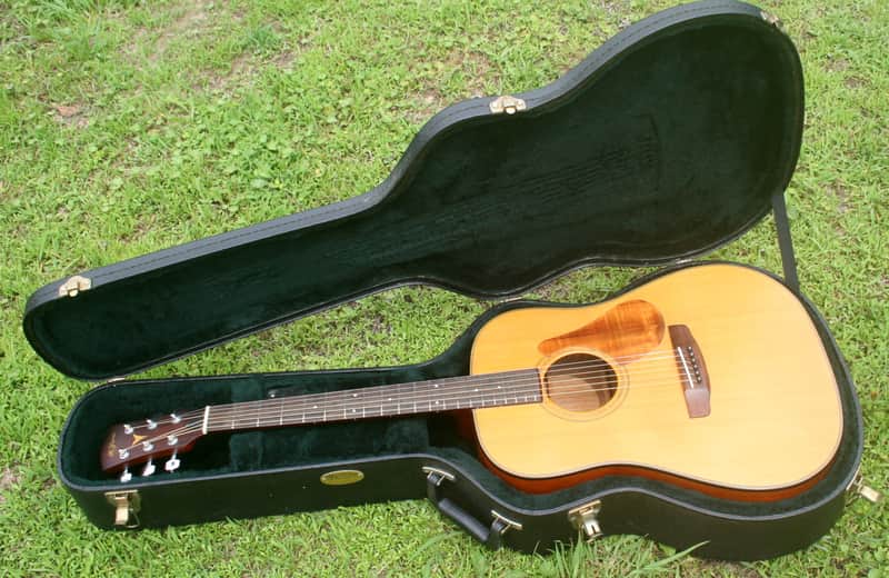 1990 Yairi semi-dreadnought size Acoustic Guitar 40-LO - Natural+Martin Hard Case image 1
