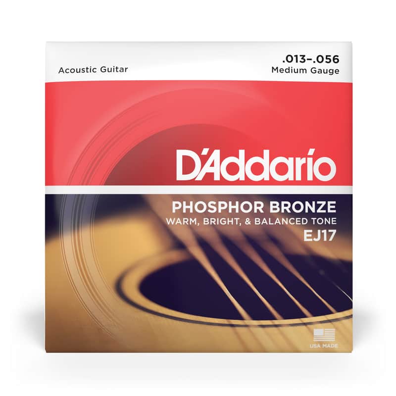 D'Addario 13-56 Medium, Phosphor Bronze Acoustic Guitar Strings image 1