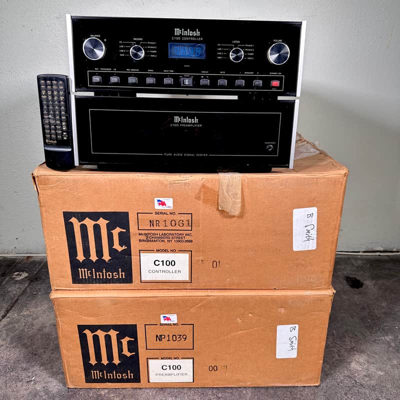 McIntosh C100 Preamplifier & C100 Controller Dual Chassis image 1