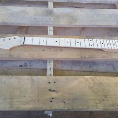 21 REVERSE STR HEAD Maple guitar neck replacement graphite nut fit oem bodies SS frets DIY Neck imagen 4
