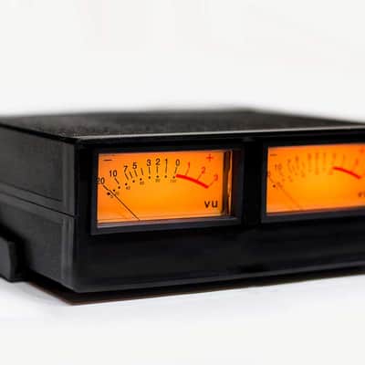 Vintage Look VU Meter Audio Visualiser Stereo Double Analog Warm Lamp Display Studio & HI-FI image 1