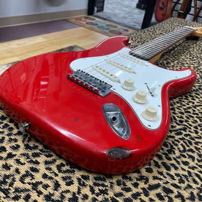 Oscar Schmidt Eastwood S-Type Electric Guitar 90's - Red image 2