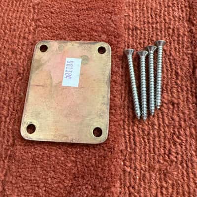 Guitar Man U.S.A. Brass Neck Plate 1970s image 2