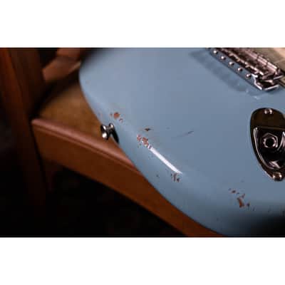Fender Custom Shop Late 62 Strat Relic Faded Daphne Blue image 10