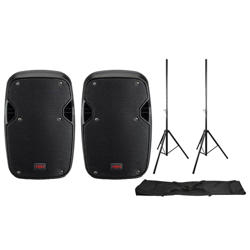 Vector by HH VRE-8AG2 Active PA Speaker Bundle with Stands & Cables image 1
