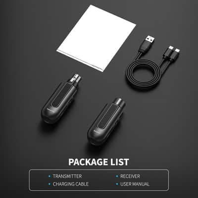 Wireless Microphone Transmitter Receiver 2.4Ghz, Wireless XLR Microphone System, Rechargeable Mic Adapter for Audio Mixer, Dynamic Mic, 48V Phantom Power for Condenser Mic image 3
