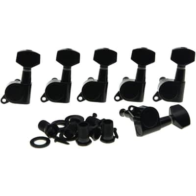 Left Handed Black Guitar Tuning Keys Lefty Tuners Machine Heads for Strat Tele image 1