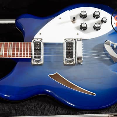 2006 Rickenbacker 360 Blueburst – Rare Finish, All Original, w/ OHSC image 9