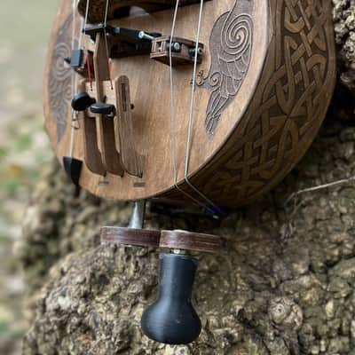 Hurdy-Gurdy With Pickup - 24 Keys - 6 string - Ukrainian Lira Hurdy Gurdy Electric Acoustic Excellent New image 5
