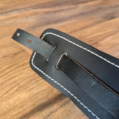 Gibson Guitar Strap Lot Of 2 Different Brands USA Black Leather EXCELLENT image 6