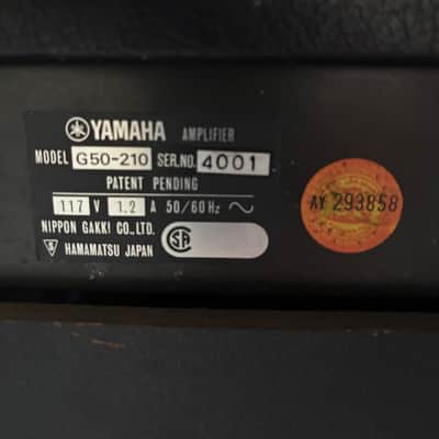 Yamaha G50-210 Fifty 210 50-Watt 2x10" Guitar Combo 1975 - 1979 - Black image 2