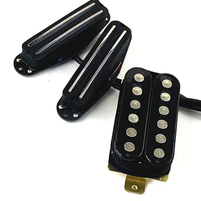 Phat Duo Hot HSS Pickup Set, Phat Screamer Bridge Humbucker + Duo Rail Strat Sized Humbucking Middle & Neck image 3