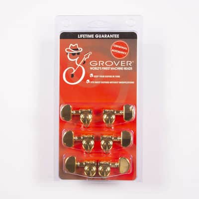 Grover 102G Original Rotomatic Tuners 3 +3 Gold Finish image 1