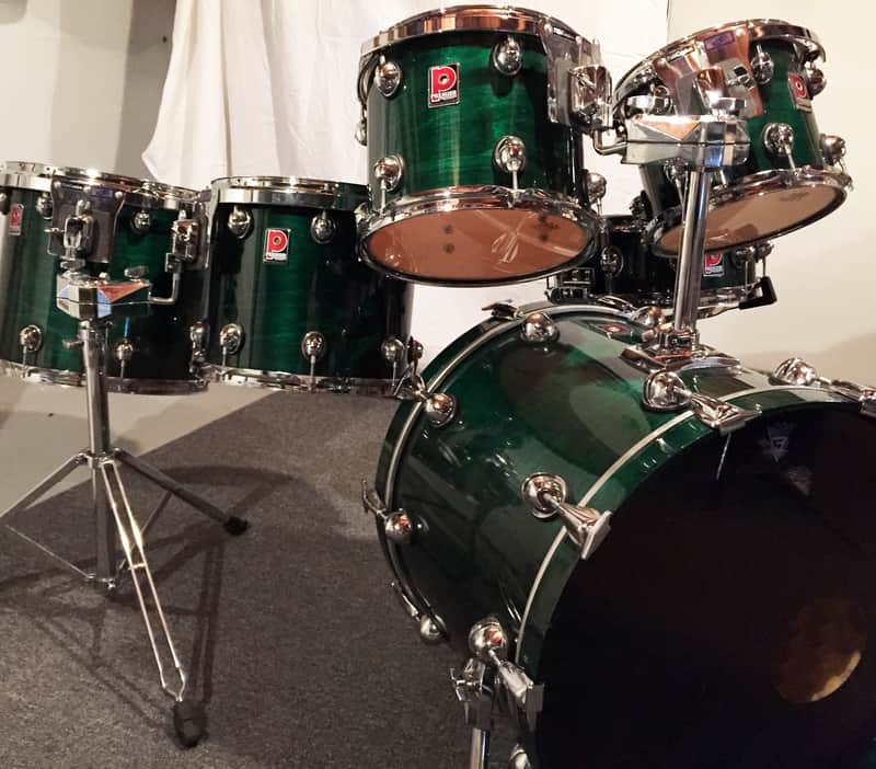 Premier Genista 90s Rare 6 Piece Birch Drum Kit Terraverdi Green image 1
