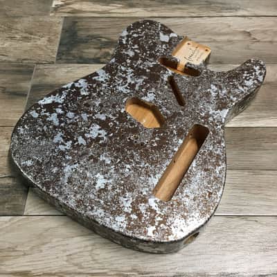 Made to Order - FRANCHIN Mars guitar body Impressionist METALLIC LEAF (Gold/Silver/Copper/Bronze texture) Basswood Poplar Telecaster-Tele-T-Style Made in Italy image 5