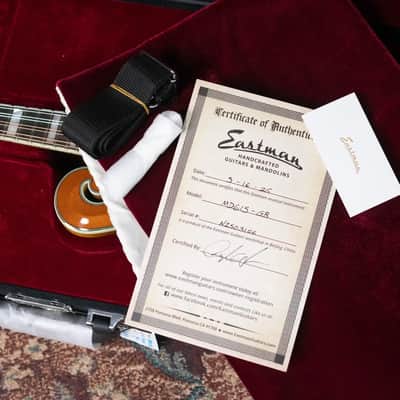 Eastman MD615-GB F-Style Acoustic/Electric Mandolin - Goldburst with Hardshell Case image 16
