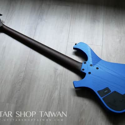 Mayones Ori 5 Enji Bass Namm Show Build-Mecha Blue image 20