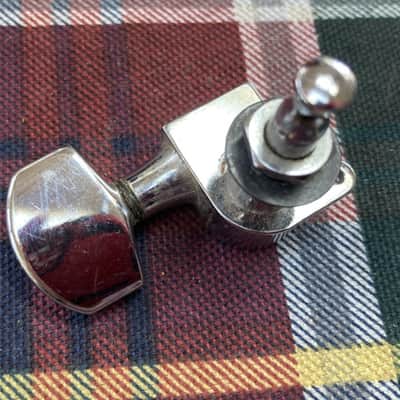 Single Vintage 70s Schaller 45 degree Tuner Chrome, Bass Side - W Germany image 4