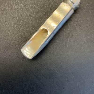 (- VINTAGE -) SELMER Short-Shank Scroll Metal C** Bb Tenor Saxophone Mouthpiece - Silver Plate image 4