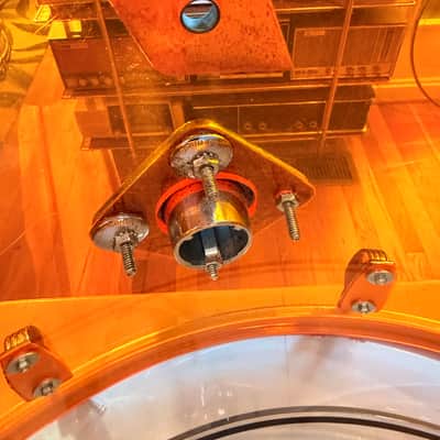Grail Alert! Vintage 1970’s Ludwig Vistalite 14 x 26 Bass Drum in Amber image 13