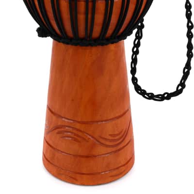 Meinl Percussion African-style Rope-tuned Djembe - 10 inch - Light Brown with Gig Bag image 1