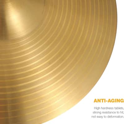 10 Inch Drum Cymbal Brass Crash Ride Hi-Hat Percussion Instrument for Beginners and Professional Jazz Drummers image 3
