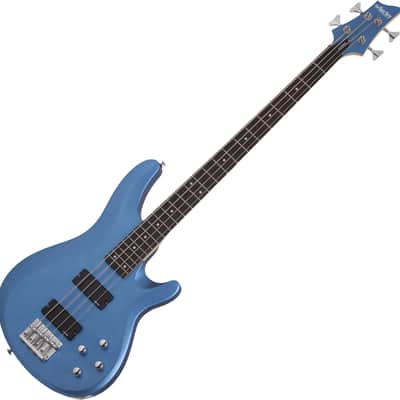 Schecter C-4 Deluxe Electric Bass - Satin Metallic Light Blue (585) image 3
