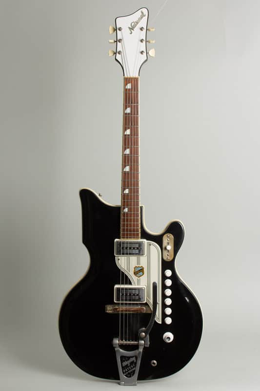 National  Val-Pro 88 Semi-Hollow Body Electric Guitar (1963), ser. #T-86077, original black alligator hard shell case. - Excellent