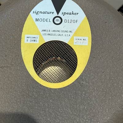 Pair Vintage 1960s Fender JBL D120F 12" 8 ohm guitar amp speakers image 3