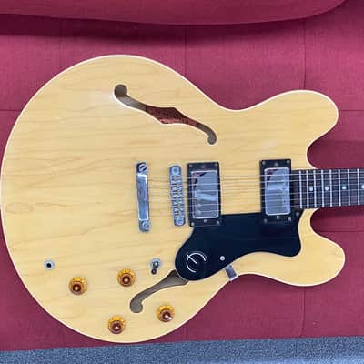 Epiphone Dot Semi Hollow Body 1997 - Natural w/ Case Made in Korea image 1